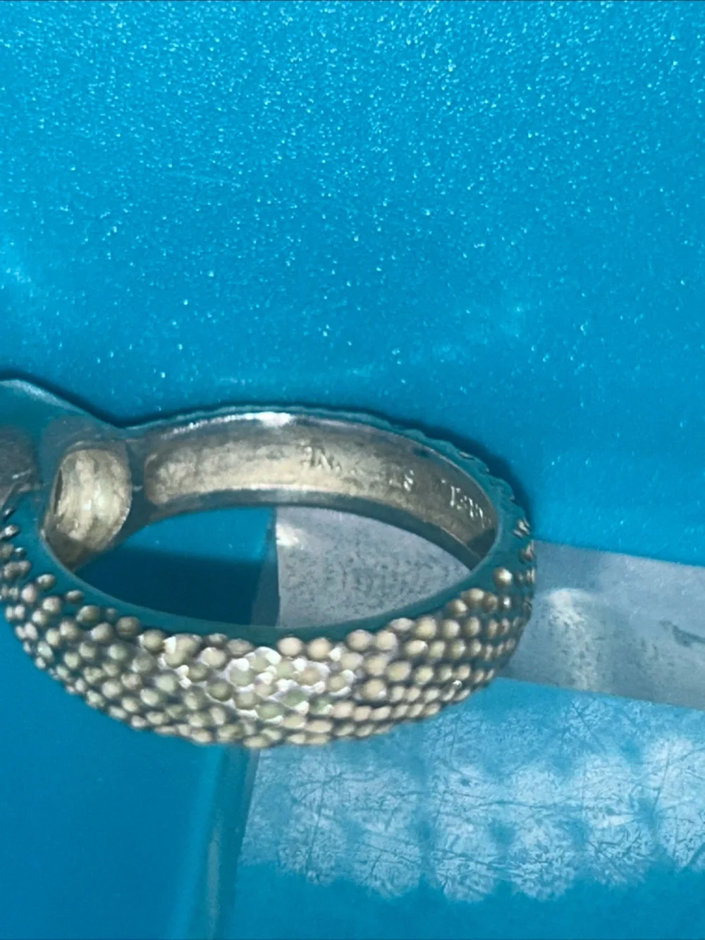 Vintage Signed Karel Sterling & Gemstone Ring Estate Find SZ 6 Rare Estate Find